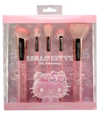Wet n Wild Hello Kitty 50th Anniversary 5-Piece Makeup Brush Set - Image 1 of 4