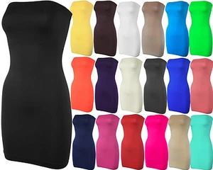 Seamless Strapless Tube Slip Dress - Picture 1 of 22