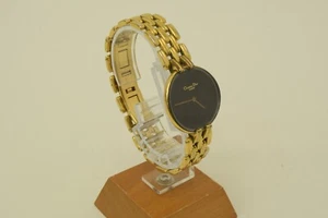 Auth Christian Dior Moon 26mm GP Watch Black Modele Vintage Wristwatch 46.154.3 - Picture 1 of 13