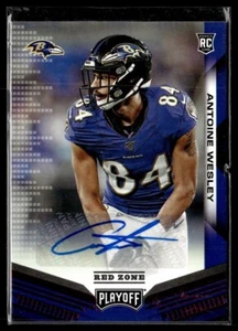 2019 PLAYOFF RED ZONE ROOKIE AUTO ANTOINE WESLEY RAVENS - Foto 1 di 1