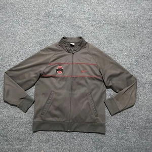 Nike Ohio State Buckeyes Track Jacket Mens Medium Brown Red Full Zip Y2K - Picture 1 of 14