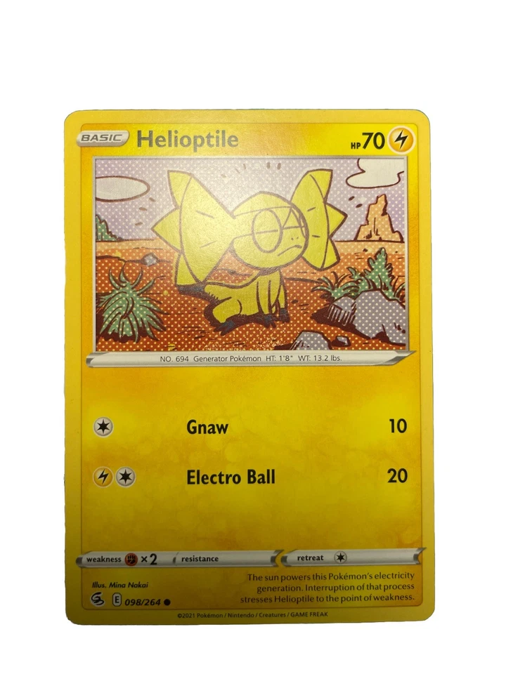 Helioptile 098/264 Swsh08: Fusion Strike Regular - Image 1 of 1