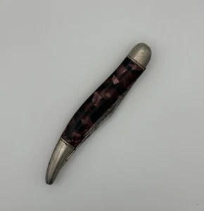 Vintage Stag Ireland 2 Blade Fish Knife Folding Pocket Knife Brown Scales - Picture 1 of 19