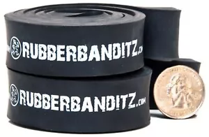 Paar RB 12 Zoll schwere Powerlifting-Bänder - #3 schwarz - 30-50 Pfund (14-23 kg) - Bild 1 von 2
