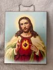 Sacred Heart  of Jesus Heavy Thick Wooden Wall Plaque  10" in.  H X  8" in. D