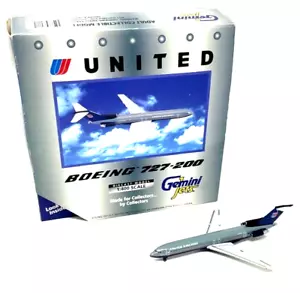 Gemini Jets 727-200 United Airlines N7291U Battleship Gray in 1:400 RARE - Picture 1 of 2