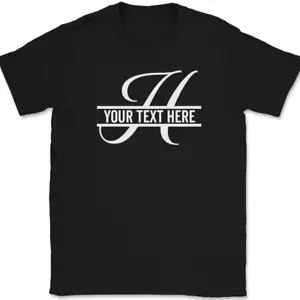 T-shirt personalizzata Letter H Monogram Your Text Here personalizza famiglia - Foto 1 di 10