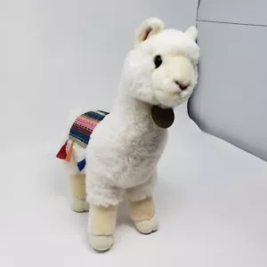 Manta Multicolor Miyoni By Aurora Blanca Alpaca Llama Peluche 12" - Imagen 1 de 8