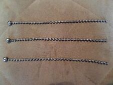 NEW! 3 SILVER BEAD CHAINS FOR ANTIQUE VINTAGE ART DECO LIGHT FIXTURE GLASS SHADE