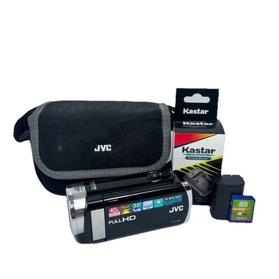 JVC GZ-E200BU Everio Mini Video Camcorder Digital Camera Black Bundle Working - Image 1 of 4