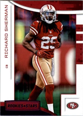 2018 Rookies and Stars Purple #34 Richard Sherman - FB - Image 1 of 2