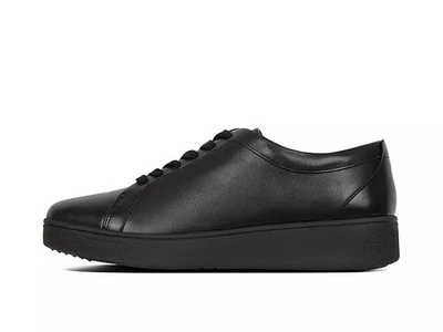 FITFLOP SCARPE SNEAKERS IN PELLE DONNA ESTATE X22-090  RALLY ALL BLACK - Imagen 1 de 4