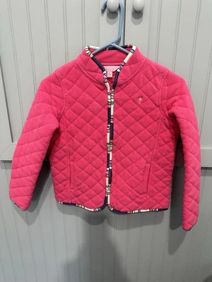 Jaqueta Lilly Pulitzer acolchoada lã equestre com zíper meninas jovens 12 rosa - Imagem 1 de 4