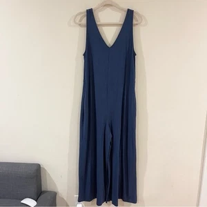 Any Body Cozy Knit Wide Leg Jumpsuit Back Tie Sleeveless Women’s size S Tall - Picture 1 of 9