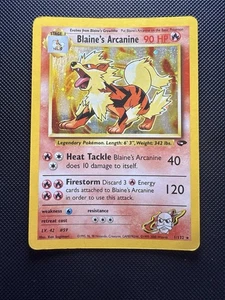 Pokemon Blaine's Arcanine 1/132 Gym Challenge Holo MP - Picture 1 of 4