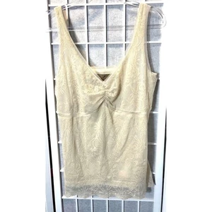 Y2k Baby Doll Ivory Lace Lined Camisole Top Size Large Coquette Flirty Fairycore - Picture 1 of 7