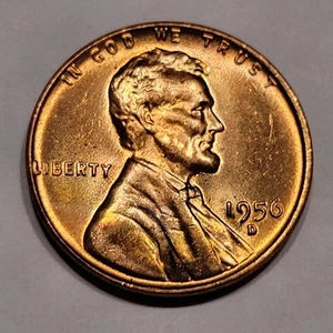 0,01 $ 1956-D Lincoln Wheat Cent Stempelglanz - Bild 1 von 2