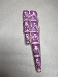 US Abraham Lincoln 4 Cent Briefmarke (10) lila/violett Briefmarken, nie benutzt zusammengerollt - Bild 1 von 4