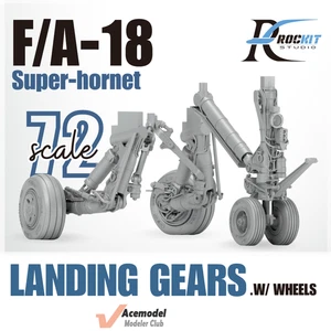 Carrello di atterraggio 1/72 F/A-18 Super HORNET + ruote aggiornamenti resina per Academy/Hasegawa - Foto 1 di 14