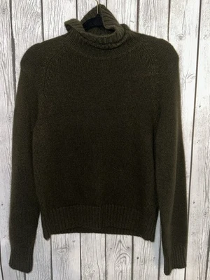 NWT Lauren Ralph Lauren Olive Green Wool Cashmere Turtleneck Sweater M Petite  - Image 1 of 4