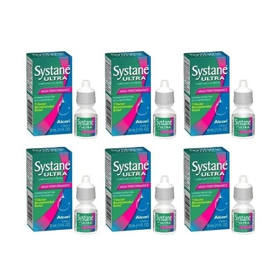 6x Alcon Systane Ultra Lubrificante Collirio 10ml Alte Prestazioni Sollievo Secchezza