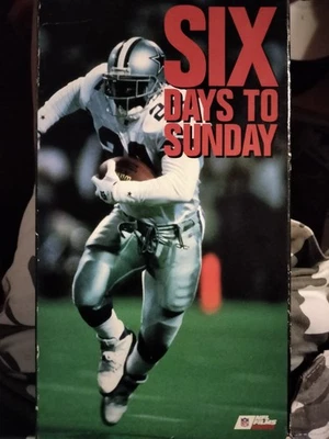 Six Days To Sunday VHS NFL DVD DALLAS COWBOYS MINNESOTA VIKINGS emmitt Smith  Foto 1 de 2
