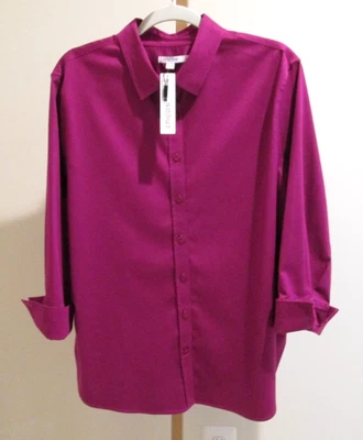 NUEVO CON ETIQUETAS CHICOS FRAMBUESA ALGODÓN POLI ELÁSTICO CAMISA BLUSA MANGA 3/4 PUÑO TALLA 3 Foto 1 de 4