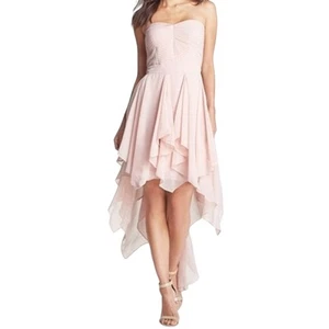 Hailey Adrianna Papell Dress 14 Light Pink Strapless Fairy Coquette Formal NWT - Picture 1 of 12