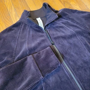 Lululemon Scuba Track Jacket Velvet Cord Women's 8 Espresso Brown Corduroy Zip - Picture 1 of 6