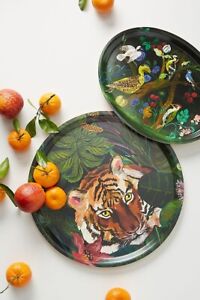 NEW ANTHROPOLOGIE Nathalie Lete Animalia Decorative Tray Jungle Tiger Large