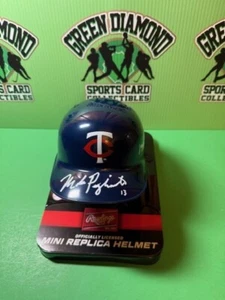 MINNESOTA TWINS MIKE "PAGS" PAGLIARULO AUTOGRAPH MINI HELMET 91 WS CHAMPS - Picture 1 of 3