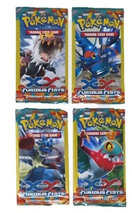 Pokemon XY FURIOUS FISTS Trading Cards ~ 3 Cards Per Pack (Set of 4) New - Picture 1 of 15