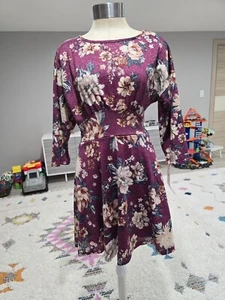 Be Bop Juniors' Sparkle Floral-Print Fit & Flare Dress - Picture 1 of 11