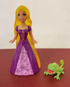 Princesas Disney ☆ POLLY POCKET ☆Enredado/Rapunzel Cabello Iluminado Mini Muñeca Lote - Imagen 1 de 4