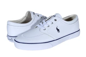 Zapatillas de cuero para hombre Polo Ralph Lauren Faxon X en blanco 816868937001 - Imagen 1 de 7