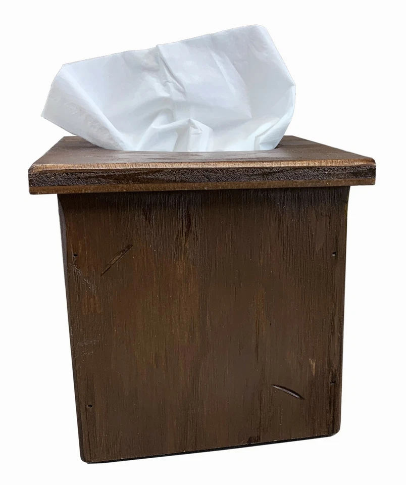 Cubierta de caja de pañuelos, cubierta de caja de pañuelos de madera, soporte Kleenex, ponte bien pronto regalo Foto 1 de 1