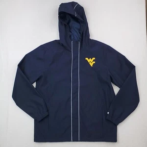 West Virginia Mountaineers Jacket Mens Extra Large Blue Windbreaker Softshell - Picture 1 of 16