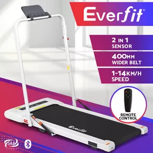 Everfit Treadmill Electric Walking Pad Under Desk Home Gym Fitness 400mm White - Picture 1 of 5