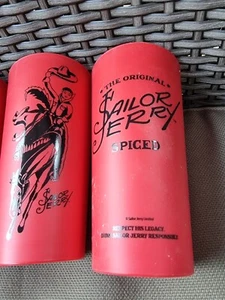 Sailor Jerry Tattoo Rum Limited Edition Plastic Drink Cups Tumblers Red Set of 4 - Picture 1 of 4