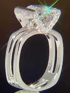Cubic Zirconia Rhodium over Sterling Silver 3.60 ctw ring size 8 - Picture 1 of 4