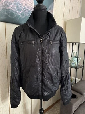 Perry Ellis Portfolio Mens Black  Full-Zip Bomber Jacket Size M - Image 1 of 4