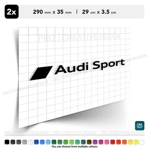 2x Audi Sport quattro Auto Vinyl Aufkleber Sticker A1 A3 A4 | Fenster Stoßstange | 29cm - Bild 1 von 6