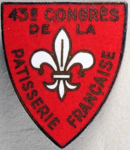 Bronze enamel badge French national 43e Congrès de la Patisserie Française 1954 - Picture 1 of 2