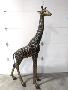 Large 89" Tall Bronze Giraffe Statue - Indoor Outdoor - Decor - 7' Feet 5" - Picture 1 of 9