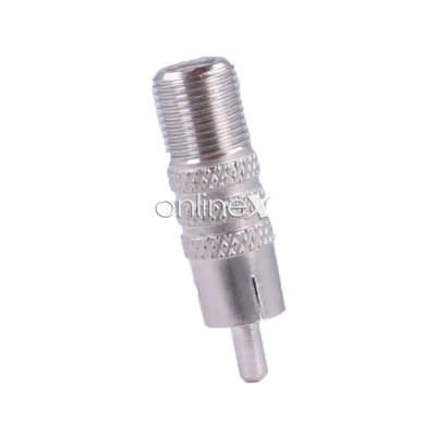 Adaptador Conector CCTV Hembra COAXIAL TIPO F a RCA Macho Audio a4135 - Imagen 1 de 4