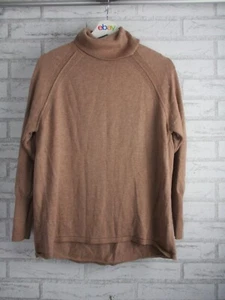 Witchery women's turtleneck jumper sweater wool mix brown 2XS/ XS long sleeve - Picture 1 of 9