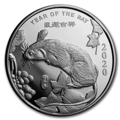 1/2 oz Silver Round - APMEX (2020 Year of the Rat) - Image 1 of 3