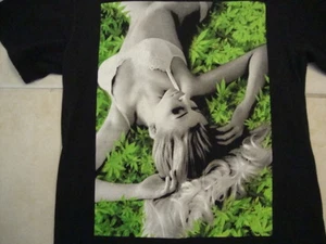 Sexy Cute Girl Drugs Gangster Black Cotton T Shirt Size M - Picture 1 of 3