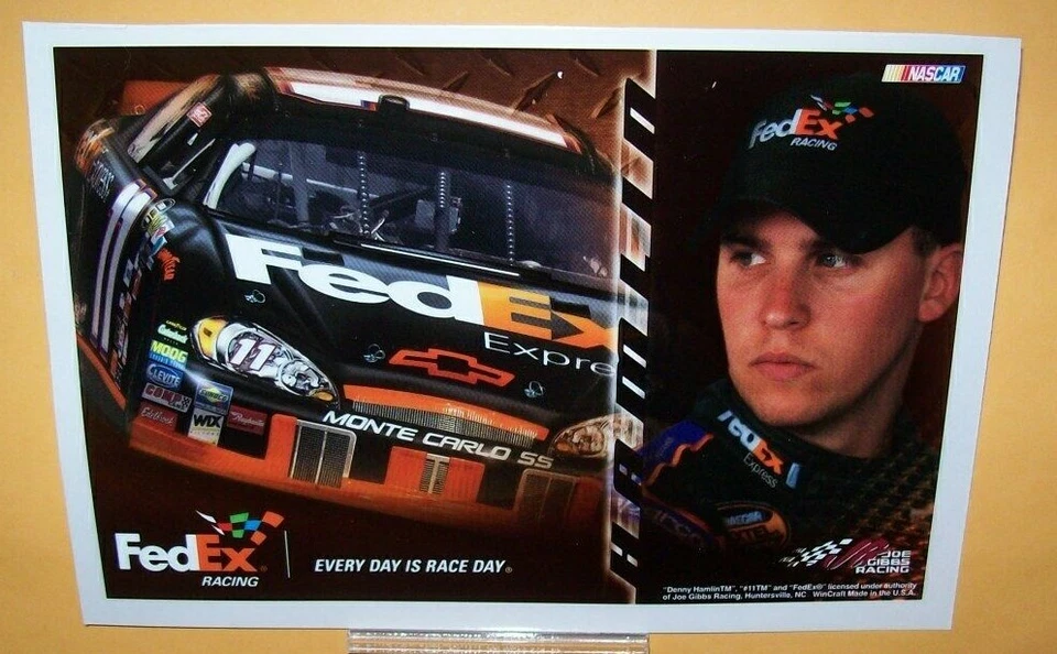 DENNY HAMLIN #11 FEDEX 6X9 WINCRAFT ULTRA CALCOMANÍA PEGATINA Foto 1 de 1