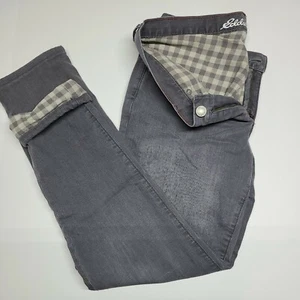 Eddie Bauer Flannel Lined Jeans Women's Size 10 Relaxed Boyfriend Gray - Picture 1 of 12